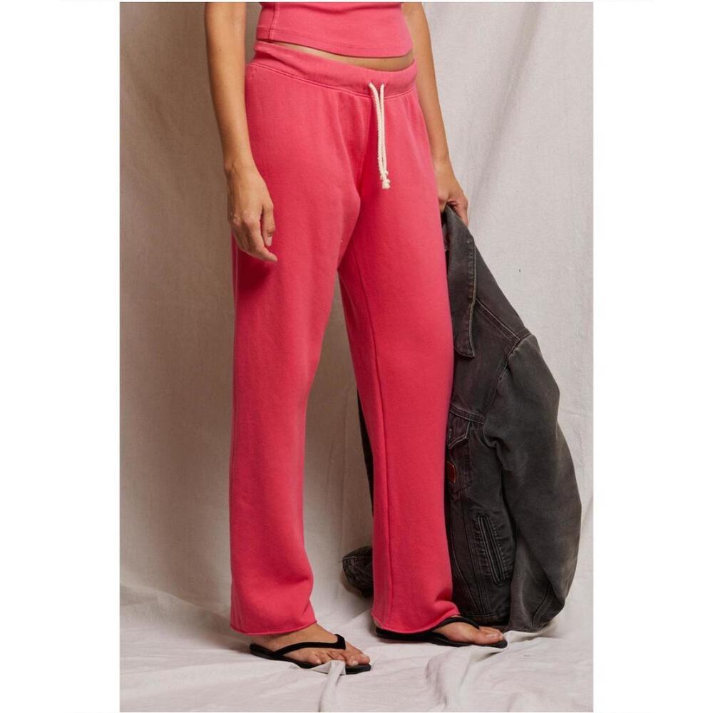 perfectwhitetee Collins Straight Leg Swetapants in Hot Pink Size Small